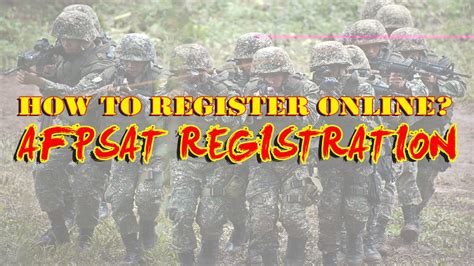 How to register AFPSAT EXAMINATION .